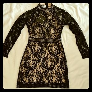 ASOS Petite Parisian Long Sleeve Lace Dress